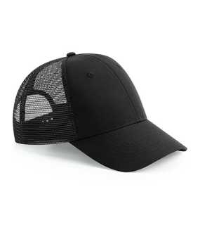 6 panelová-unisex šiltovka (Beechfield Recycled Urbanwear 6 Panel Snapback Trucker)>čierna