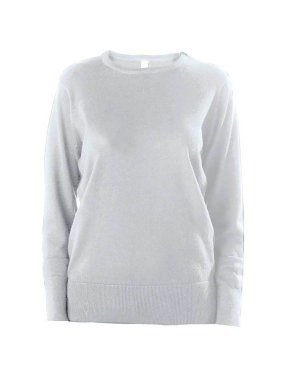 Dámsky sveter (KARIBAN LADIES ROUND NECK JUMPER) > šedá (melange) > M