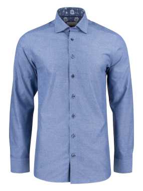 Pánska košeľa (James Harvest PURPLE BOW 144 SLIM) > modrá (stripe) / bodkované > L