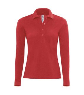 Dámska polokošeľa (B&C SAFRAN PURE LSL/WOMEN) > červená > S