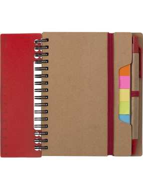 Poznámkový blok s perom a tix bločkami > červená