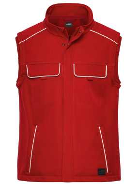 Pánska vesta (JN Workwear Softshell Vest SOLID) > červená > 4XL
