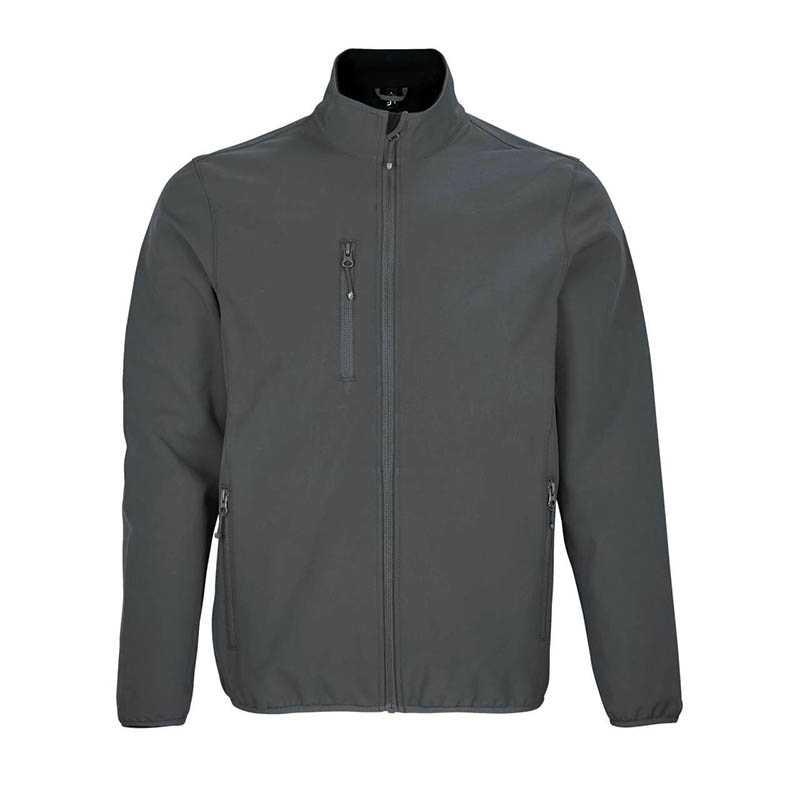 Pánska bunda (SOL'S FALCON MEN - SOFTSHELL ZIP JACKET) > šedá (charcoal) > 3XL