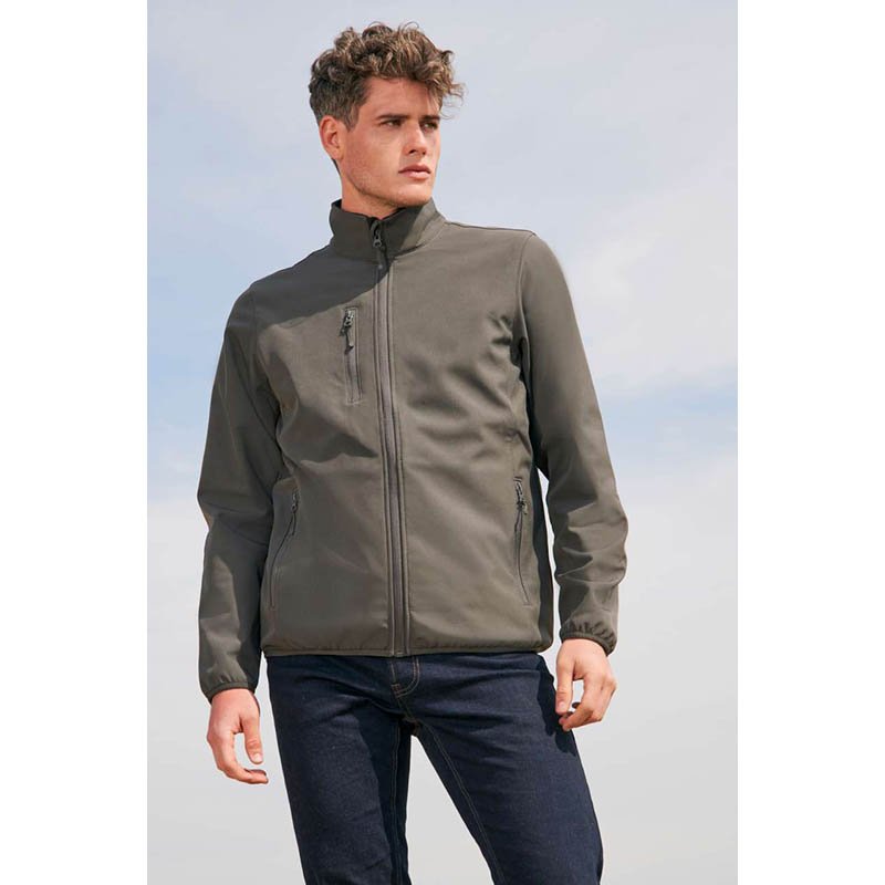 Pánska bunda (SOL'S FALCON MEN - SOFTSHELL ZIP JACKET) > šedá (charcoal) > 3XL