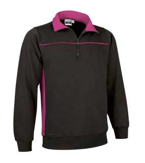 Unisex mikina (THUNDER) > čierna / ružová (magenta) > L