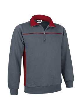 Unisex mikina (THUNDER) > šedá (cement) / červená (lotto) > 3XL