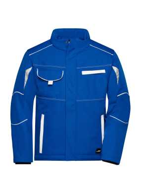 Pánska pracovná bunda(JN Workwear Softshell Jacket-Level 2)>modrá (royal) / biela>5XL
