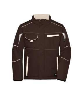 Pánska pracovná bunda(JN Workwear Softshell Padded Jacket-Level 2)>hnedá / šedá (stone)>L