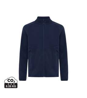Micro fleece bunda na zips Iqoniq Talung z rec. polyesteru > modrá (navy) > M