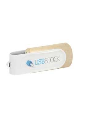 USB flash pamäť 2.0 > hnedá (light) / biela > 1GB