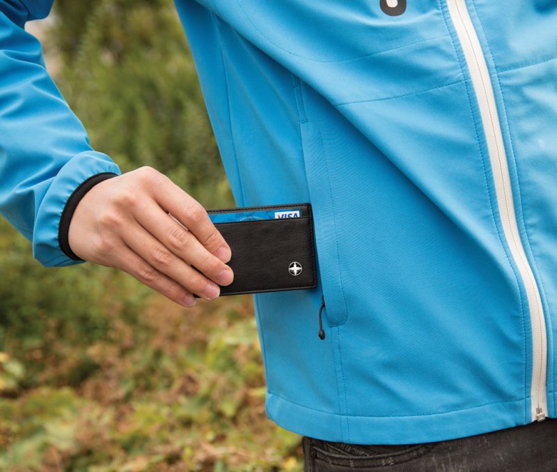 PU obal na karty s RFID ochranou > čierna