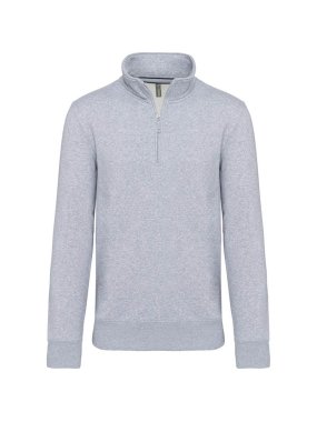 Pánska mikina (Kariban ZIPPED NECK SWEATSHIRT) > šedá (oxford) > 3XL