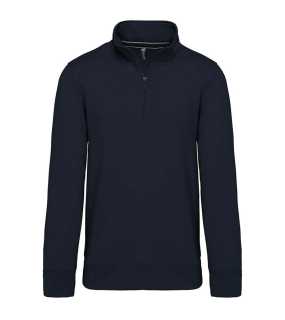 Pánska mikina (Kariban ZIPPED NECK SWEATSHIRT) > modrá (navy) > L