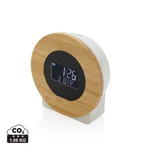 LCD stolné hodiny Utah z RCS rec. plastu a FSC bambusu > hnedá