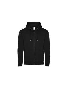 Unisex mikina (Just Hoods ORGANIC ZOODIE) > čierna (deep) > L