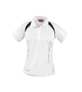 Dámska polokošeľa (SPIRO LADIES TEAM SPIRIT POLO SHIRT) > biela / modrá (navy) > M