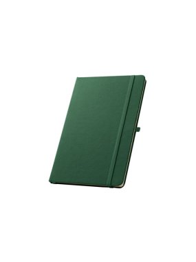 Zápisník A5 z recyklovaného polyesteru (100% rPET) s linajkovými stranami > zelená (dark)