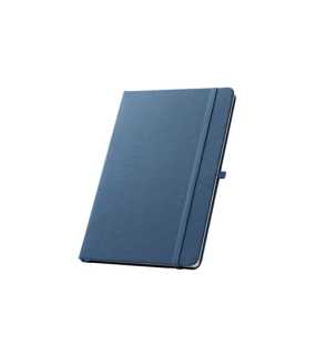 Zápisník A5 z recyklovaného polyesteru (100% rPET) s linajkovými stranami > modrá