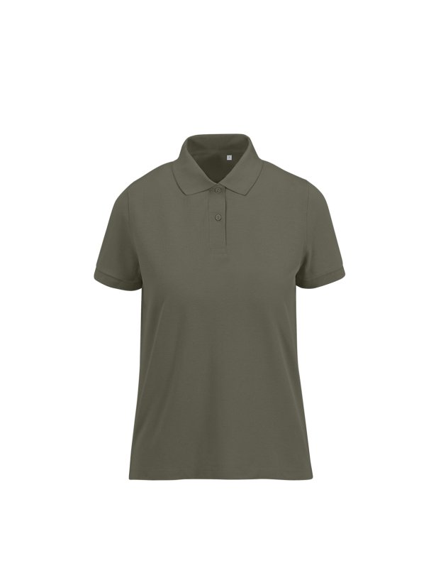 Dámska polokošeľa (B&C MY ECO POLO 65/35 /WOMEN_°) > zelená (camo) > S