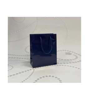 Papierová taška (LUXURY LINE) > modrá > 16x8x25 cm