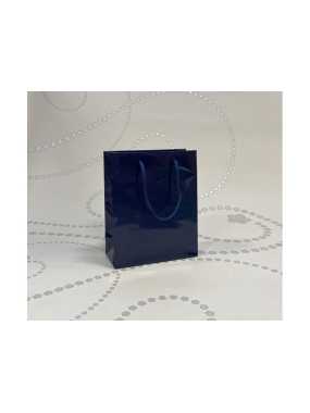 Papierová taška (LUXURY LINE) > modrá > 16x8x25 cm