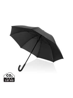 Swiss Peak Vero dáždnik AWARE™ RPET 25” s luxusnou rukoväťou > čierna