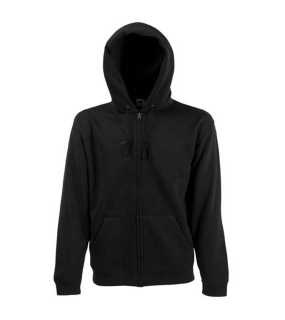 Pánska mikina (FRUIT OF THE LOOM Hooded Sweat Jacket ) > čierna > L