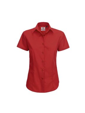 Dámska košeľa (B&C SMART SSL/WOMEN) > červená (deep) > XS