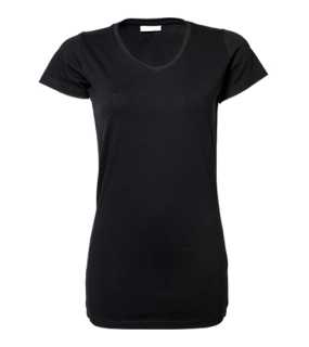Dámske tričko (Tee Jays Womens Fashion Stretch Tee Extra Lenght) > čierna > 2XL