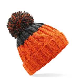 Unisex čiapka (Beechfield Apres Beanie) > oranžová / šedá (graphite)
