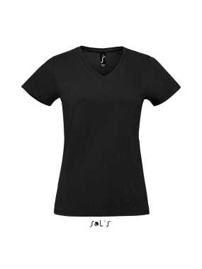 Dámske tričko (SOL'S IMPERIAL V WOMEN - V-NECK T-SHIRT) > čierna (deep) > XL
