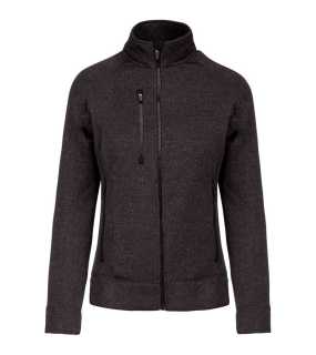 Dámska mikina (Kariban"LADIES' FULL ZIP HEATHER JACKET") > šedá (dark melange) > M