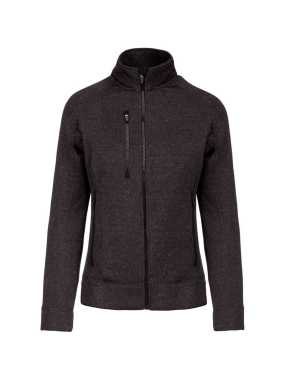 Dámska mikina (Kariban"LADIES' FULL ZIP HEATHER JACKET") > šedá (dark melange) > XS