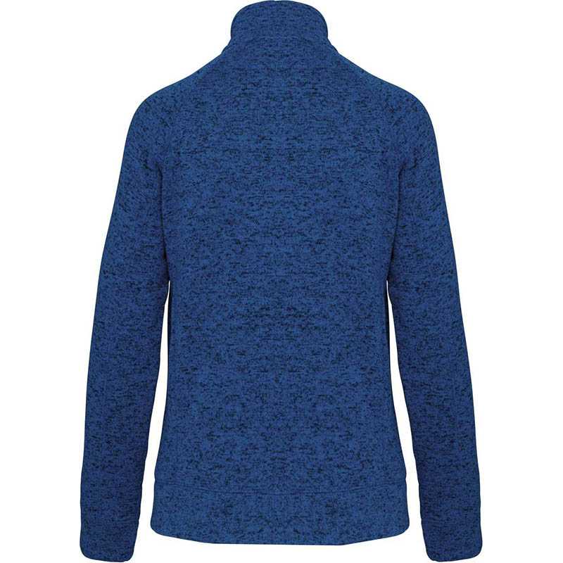 Dámska mikina (Kariban"LADIES' FULL ZIP HEATHER JACKET")>modrá(light royal melange)>XS