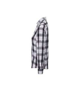 Dámska košeľa (PREMIER "GINMILL" CHECK -LADIES COTTON LONG SLEEVE SHIRT)>čierna / biela>S