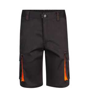 Pánske krátke nohavice (VELILLA TWO-TONE STRETCH SHORTS)>čierna / oranžová (hi-vis)>52