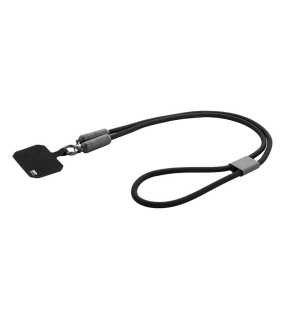 60W kábel na mobilný telefón RPET s pútkom > čierna