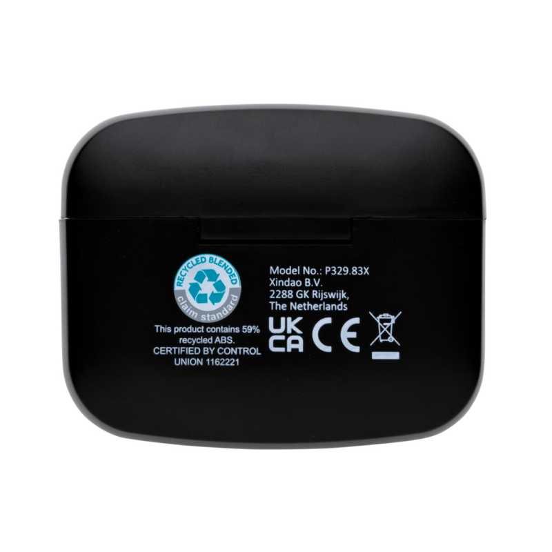 Swiss Peak TWS slúchadlá s ANC z RCS recyklovaného plastu > čierna