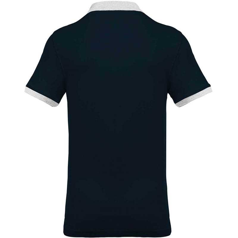 Pánska polokošeľa(Kariban"MEN'S TWO-TONE PIQUÉ POLO SHIRT")>modrá(navy) / šedá(oxford)>XL