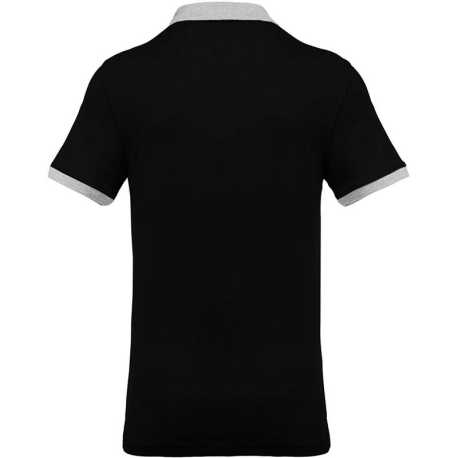 Pánska polokošeľa (Kariban"MEN'S TWO-TONE PIQUÉ POLO SHIRT")>čierna / šedá (oxford)>L