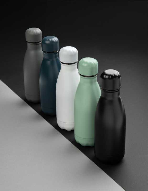 Celofarebná nerezová termo fľaša 260ml > biela