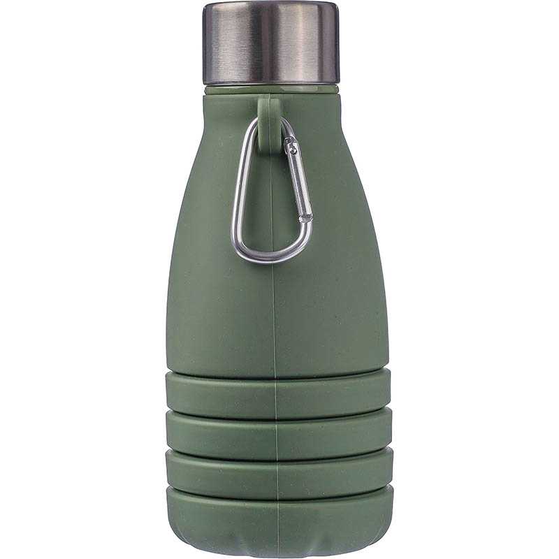 Skladacia silikónová fľaša 550 ml > zelená