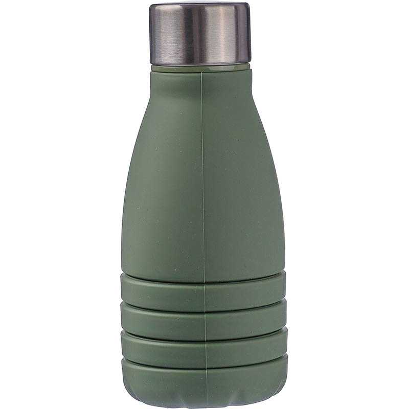 Skladacia silikónová fľaša 550 ml > zelená