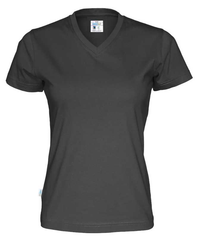 Dámske tričko (COTTOVER T-SHIRT V-NECK LADY) > čierna > XS