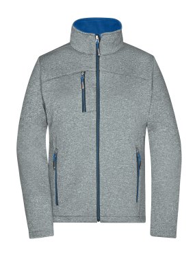Dámska bunda (DAIBER Ladies Softshell Jacket) > šedá (dark melange) / modrá (royal) > M