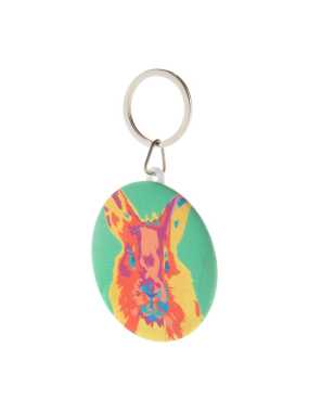 | RPET placka prívesok na kľúče > biela