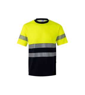 Pánske tričko (VELILLA RS SS TWO-TONE COTTON T-SHIRT)>modrá (navy) / žltá (hi-vis)>3XL