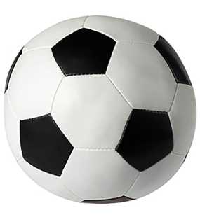 Mäkká futbalová lopta (MBW Vinyl soccer ball) > biela / čierna > O 18,0 cm