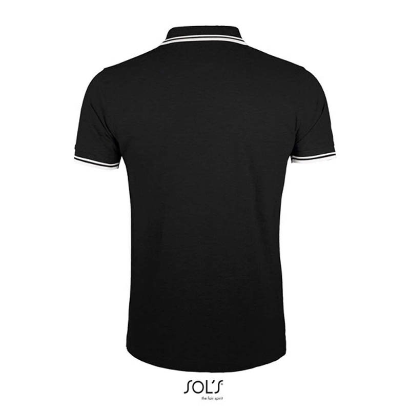 Pánska polokošeľa (SOLS MEN POLO SHIRT) > čierna / biela > 2XL