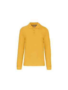 Pánska polokošeľa (Kariban Mens Long Sleeve Pique Polo Shirt ) > žltá > 2XL